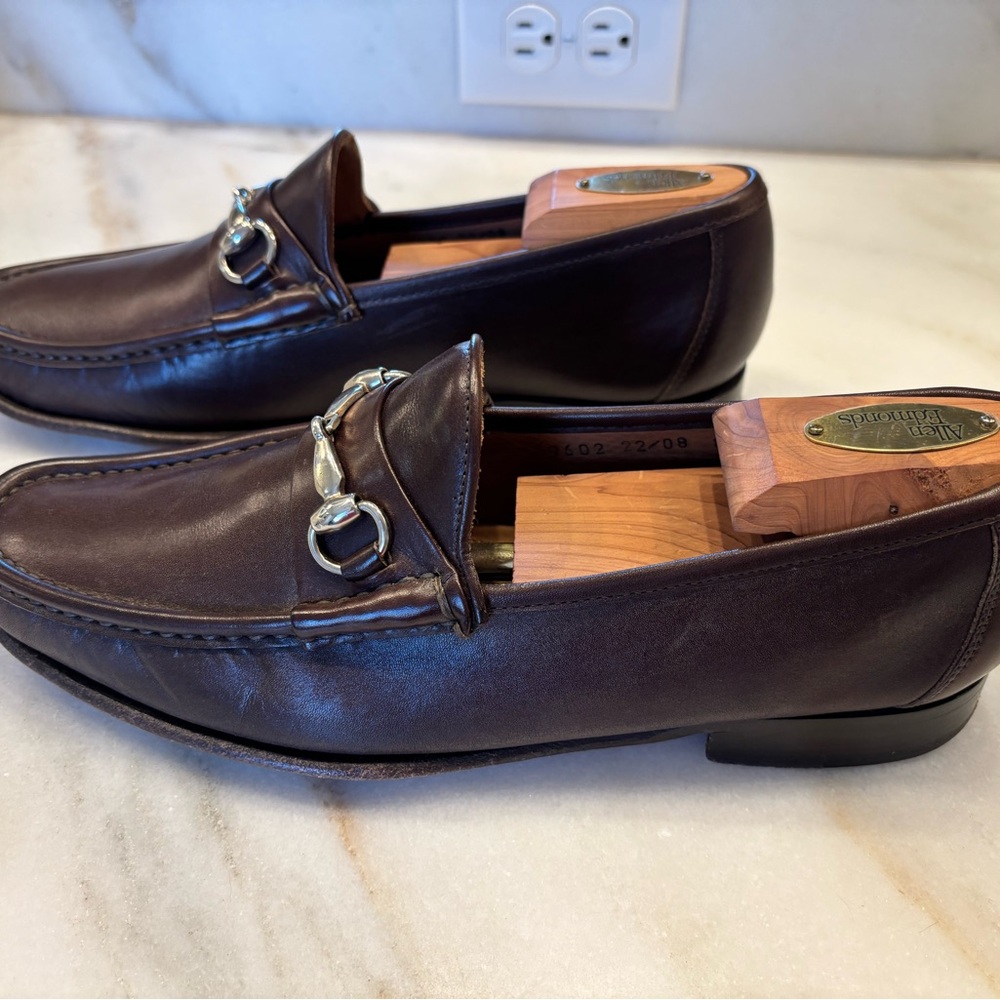 Allen Edmonds Brown Leather Slip-On Loafers with Classic Design